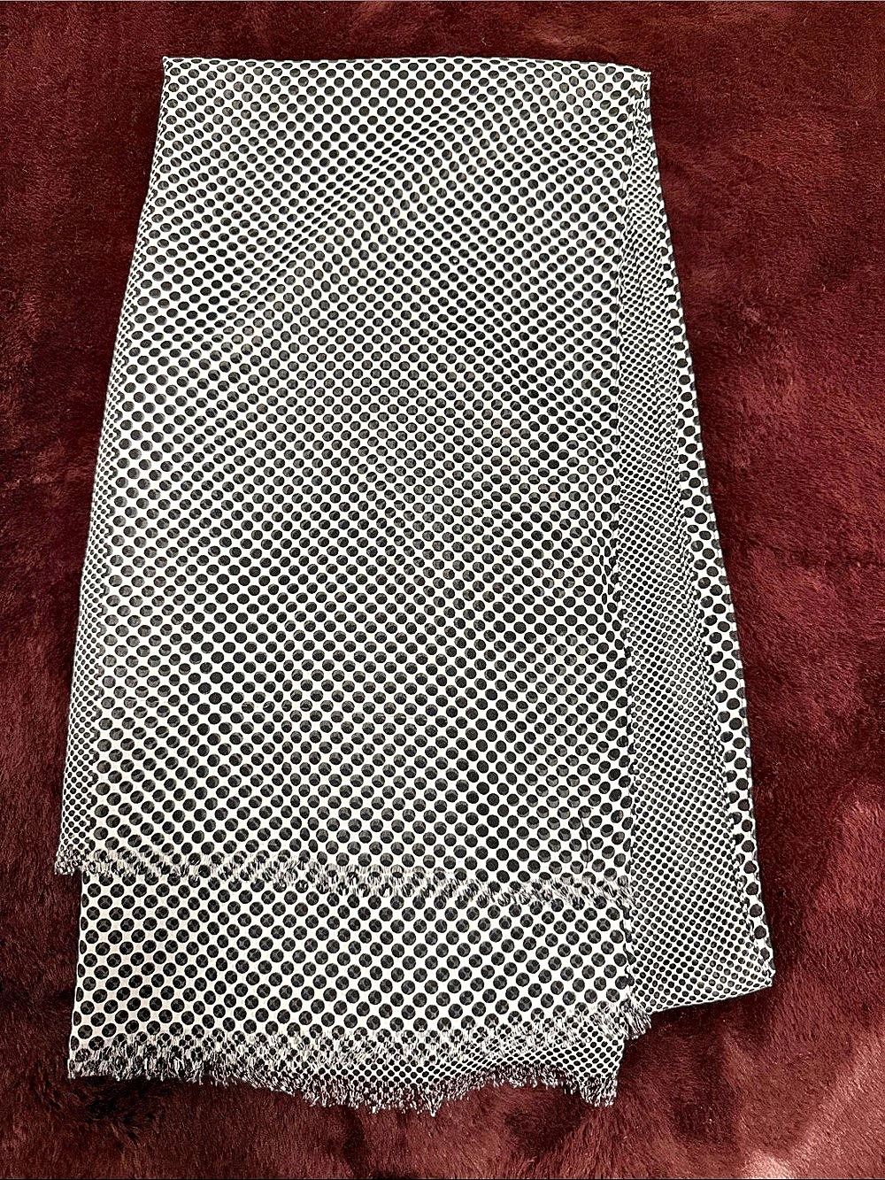 Sir Oliver Animal Print Scarf in Black & White Like New